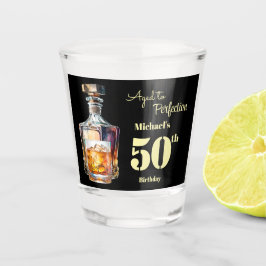 Aged to Perfection Men's 50th Whiskey Birthday  Shot Glas