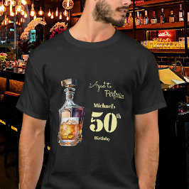 Aged to Perfection Men's 50th Whiskey Birthday  T-shirt