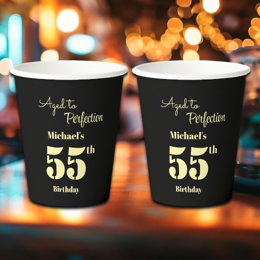 Aged to Perfection Men's 55th Birthday Papieren Bekers