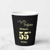 Aged to Perfection Men's 55th Birthday Papieren Bekers (Voorkant)
