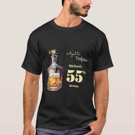 Aged to Perfection Men's 55th Guests Birthday  T-shirt (Voorkant)