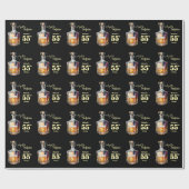 Aged to Perfection Men's 55th Whiskey Birthday  Cadeaupapier (Vlak)