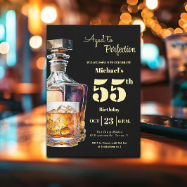 Aged to Perfection Men's 55th Whiskey Birthday  Kaart