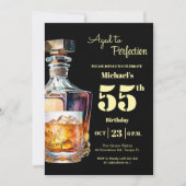 Aged to Perfection Men's 55th Whiskey Birthday  Kaart (Voorkant)