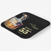 Aged to Perfection Men's 55th Whiskey Birthday  Papieren Bordje (Gebogen)