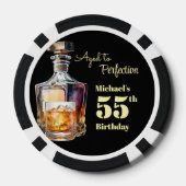 Aged to Perfection Men's 55th Whiskey Birthday  Poker Chips (Achterkant)