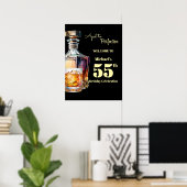 Aged to Perfection Men's 55th Whiskey Birthday Poster (Thuiskantoor)