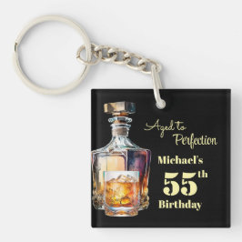 Aged to Perfection Men's 55th Whiskey Birthday  Sleutelhanger