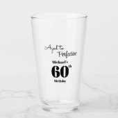 Aged to Perfection Men's 60th Birthday Glas (Voorkant)