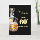 Aged to Perfection Men's 60th Whiskey Birthday  Kaart (Voorkant)