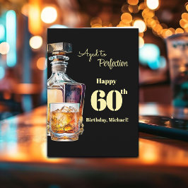 Aged to Perfection Men's 60th Whiskey Birthday Kaart