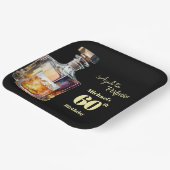 Aged to Perfection Men's 60th Whiskey Birthday Papieren Bordje (Gebogen)