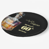 Aged to Perfection Men's 60th Whiskey Birthday  Papieren Bordje (Gekanteld)