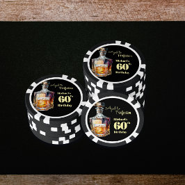 Aged to Perfection Men's 60th Whiskey Birthday Poker Chips