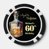 Aged to Perfection Men's 60th Whiskey Birthday  Poker Chips (Achterkant)