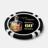 Aged to Perfection Men's 60th Whiskey Birthday  Poker Chips (Enkel)
