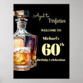 Aged to Perfection Men's 60th Whiskey Birthday Poster (Voorkant)