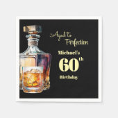 Aged to Perfection Men's 60th Whiskey Birthday  Servet (Voorkant)