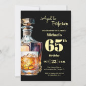 Aged to Perfection Men's 65th Whiskey Birthday  Kaart (Voorkant)