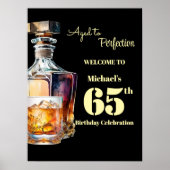 Aged to Perfection Men's 65th Whiskey Birthday Poster (Voorkant)