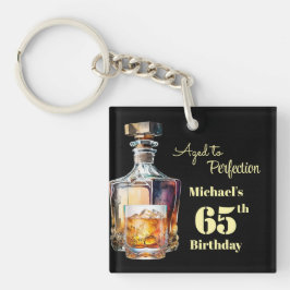 Aged to Perfection Men's 65th Whiskey Birthday Sleutelhanger