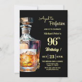Aged to Perfection Men's 96th Whiskey Birthday  Kaart (Voorkant)