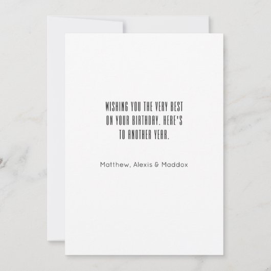 Aged To Perfection Men's Birthday Kaart (Achterkant)