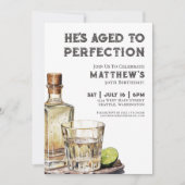 Aged To Perfection Men's Birthday Party Kaart (Voorkant)