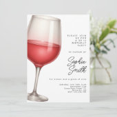 Aged to perfection red wine birthday party  kaart (Staand voorkant)