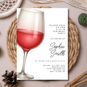 Aged to perfection red wine birthday party  kaart