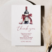 Aged To Perfection Red Wine Bow Birthday Party Bedankkaart