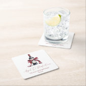 Aged To Perfection Red Wine Bow Birthday Party Kartonnen Onderzetters (Insitu)