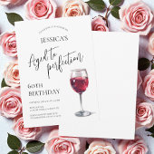 Aged to Perfection Script Wine 60th Birthday Party Kaart