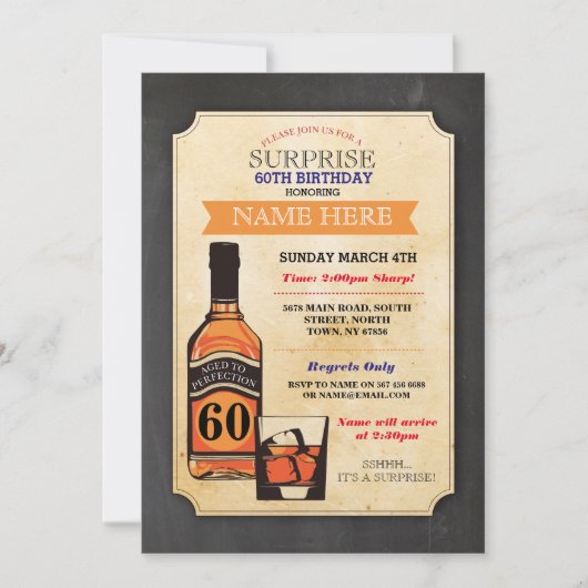 Aged to Perfection Verjaardag Cheers Whisky Uitnod Kaart (Voorkant)
