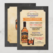 Aged to Perfection Verjaardag Cheers Whisky Uitnod Kaart (Voorkant / Achterkant)