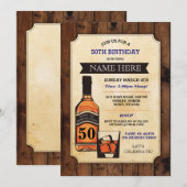 Aged to Perfection Verjaardag Whisky Uitnodigingen (Voorkant / Achterkant)