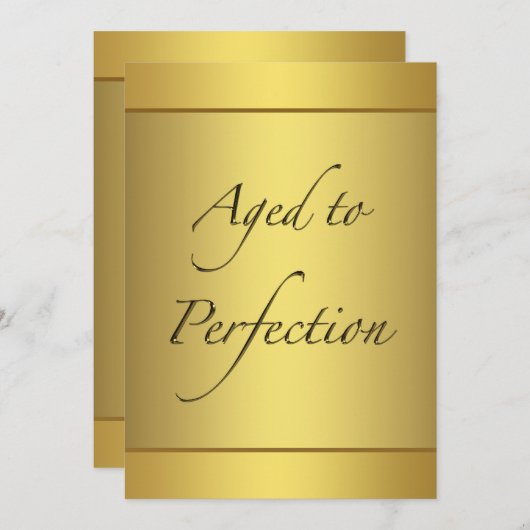 Aged to Perfection Verjaardagsfeest Kaart (Voorkant / Achterkant)