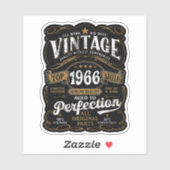 Aged To Perfection Vintage 1966 Birthday 60th  Sticker (Vel)