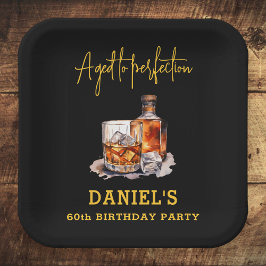 Aged to Perfection Whiskey 60th Birthday Papieren Bordje