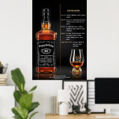 Aged to Perfection Whiskey Bottle Custom Birthday Poster (Thuiskantoor)
