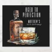 Aged To Perfection Whiskey Men's Birthday Likeurfles Etiket (Enkel label)
