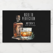 Aged To Perfection Whiskey Men's Birthday Likeurfles Etiket (Enkel label)