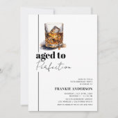 Aged to Perfection Whiskey Verjaardagsfeest Kaart (Voorkant)