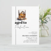 Aged to Perfection Whiskey Verjaardagsfeest Kaart (Staand voorkant)