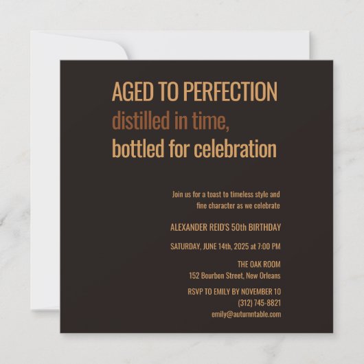 Aged to Perfection | Whisky Birthday (Voorkant)