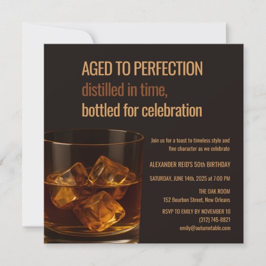 Aged to Perfection | Whisky Birthday (Voorkant)