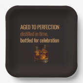 Aged to Perfection Whisky Birthday Celebration Papieren Bordje (Voorkant)