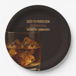 Aged to Perfection Whisky Birthday Celebration Papieren Bordje