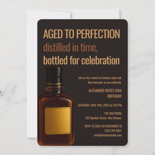 Aged to Perfection | Whisky Birthday Kaart (Voorkant)