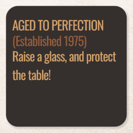 Aged to Perfection | Whisky Birthday Kartonnen Onderzetters